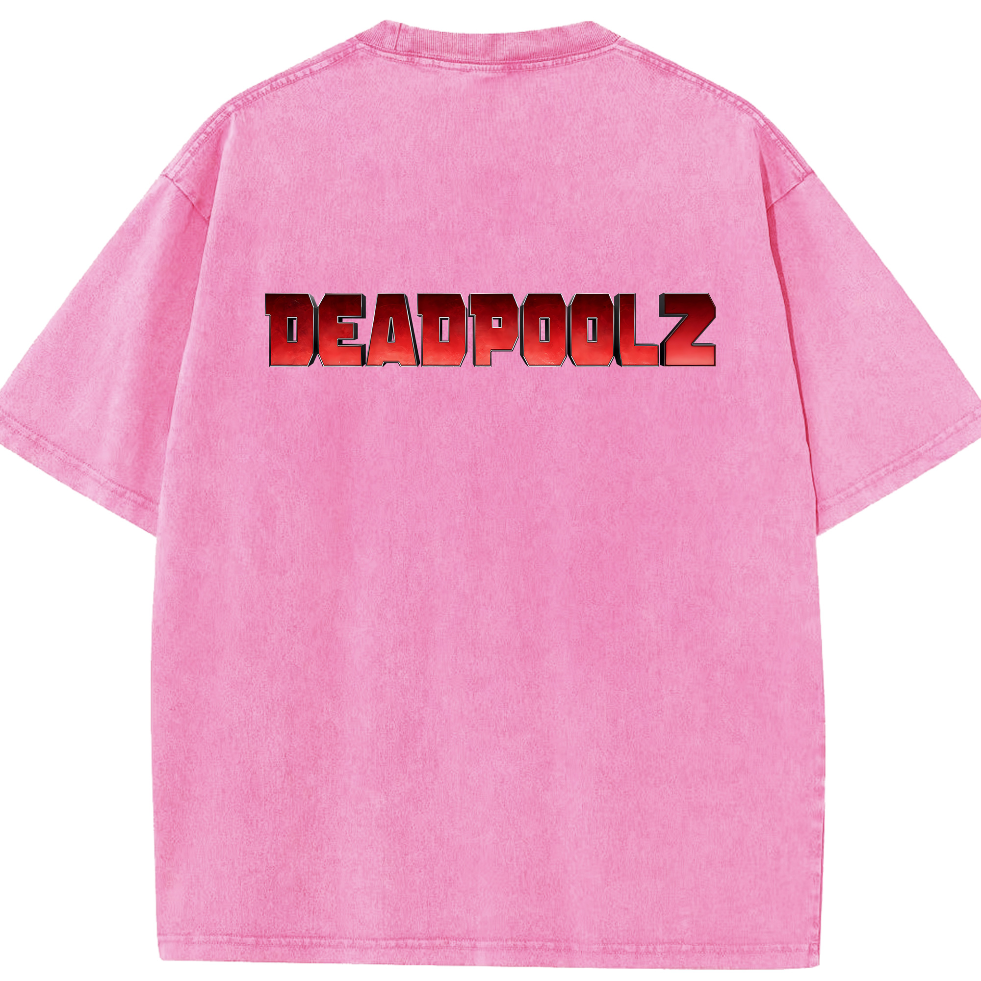 （画像用） Deadpool デッドプール 綿100% ヴィンテージ風 半袖Tシャツ（背面プリント）
